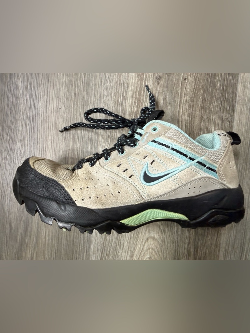 Nike ACG SALBOLIER Suede Hiking Shoes Gray/Sky Blue 380587-007 Women 7 Outdoors - Picture 6 of 15